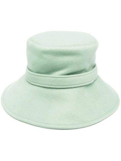 Alberta Ferretti Logo Plaque Bucket Bag In Green