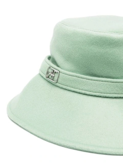 Alberta Ferretti Logo Plaque Bucket Bag In Green