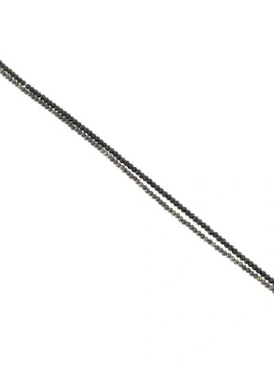 Shop Brunello Cucinelli Double Monili Chain Necklace In Black