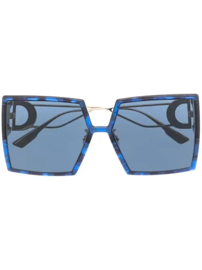 Shop Dior 30montaigne Oversized-frame Sunglasses In Blue