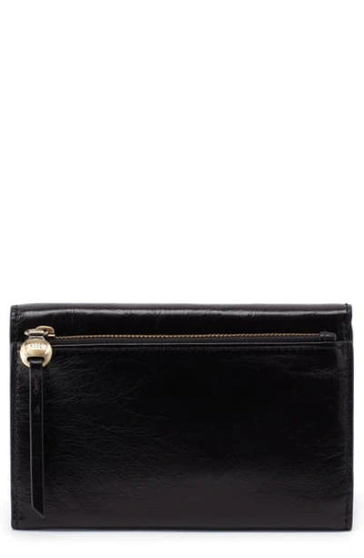 Shop Hobo Might Leather Trifold Wallet In Black