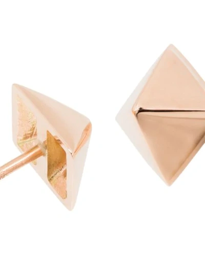 Anita Ko 14kt Rose Gold Spike Stud Earrings In Metallic