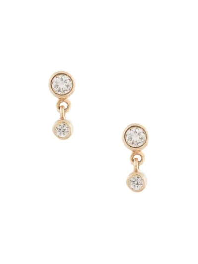 Shop Sarah & Sebastian 10kt Yellow Gold Diamond Paradox Earrings