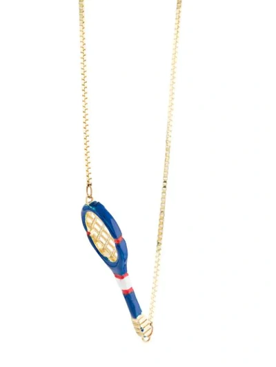 Shop Aliita 9kt Gold Tennis Racket Necklace