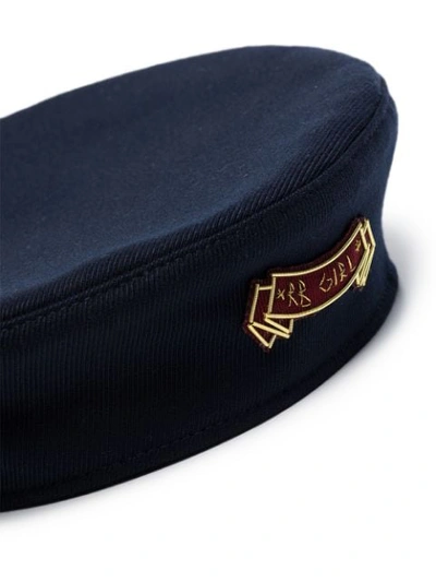 Shop Ruslan Baginskiy Warcore Logo Beret In Blue