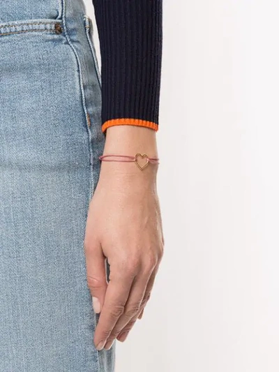 Shop Aliita Heart-motif Adjustable Bracelet In Pink