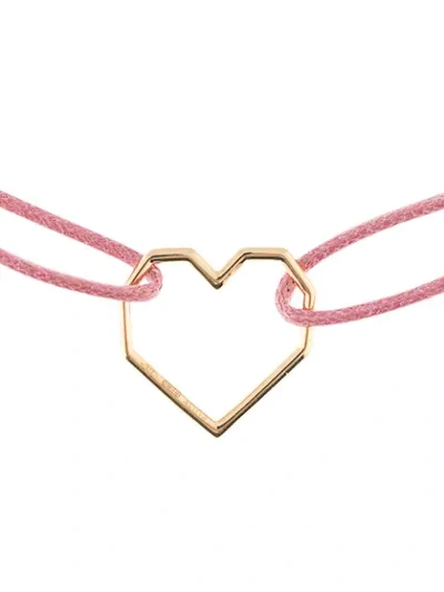 Shop Aliita Heart-motif Adjustable Bracelet In Pink