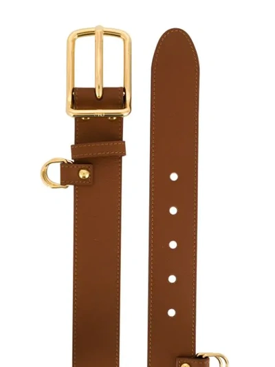 Shop Chloé Ring Detail Belt In Brown