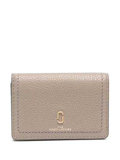 Shop Marc Jacobs Softshot Plain Leather Cardholder In Grey