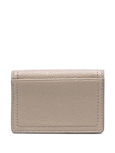 Shop Marc Jacobs Softshot Plain Leather Cardholder In Grey