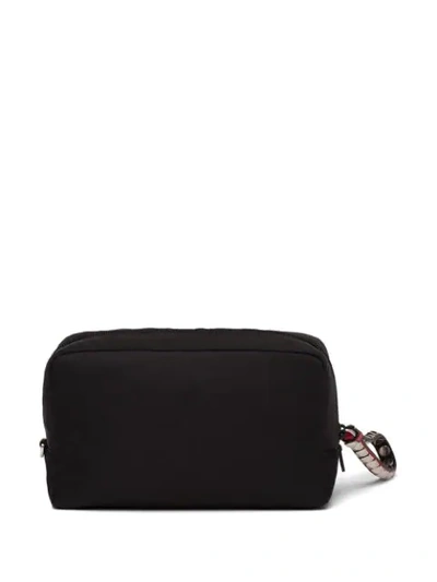 Shop Prada Triangular Logo Travel Bag In Black