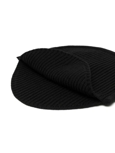 Shop Mm6 Maison Margiela Ribbed-knit Hat In Black