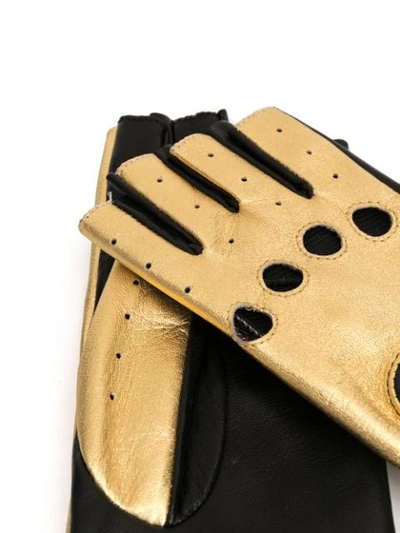 Shop Manokhi Fingerless Short Gloves In Gold