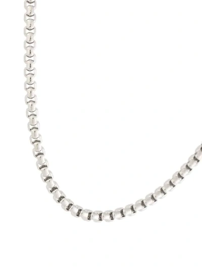 Shop Nialaya Jewelry Box Chain Necklace In Silver