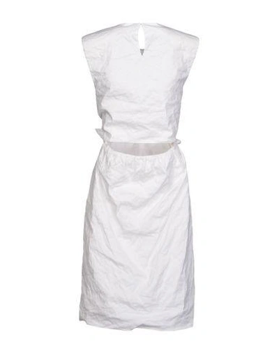 Shop Galitzine Knee-length Dress In White