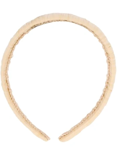 Shop Dolce & Gabbana Patterned Headband In Neutrals