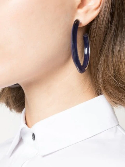 Shop Alison Lou Jelly Hoop Earrings In Blue