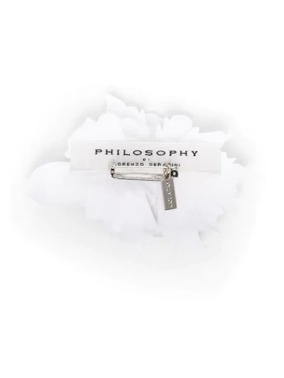 Shop Philosophy Di Lorenzo Serafini Blooming Flower Brooch In White