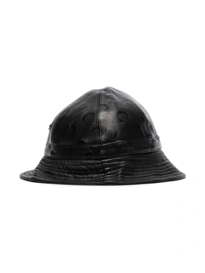 Shop Marine Serre Logo Pattern Bucket Hat In Black