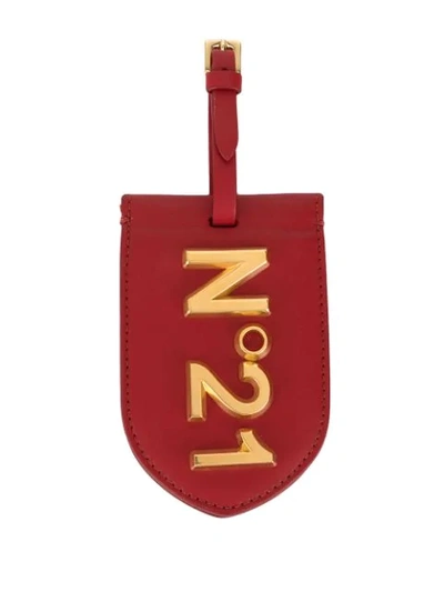 Shop N°21 Logo Plaque Cardholder In Red