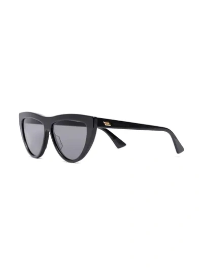 Shop Bottega Veneta Cat Eye-frame Sunglasses In Black