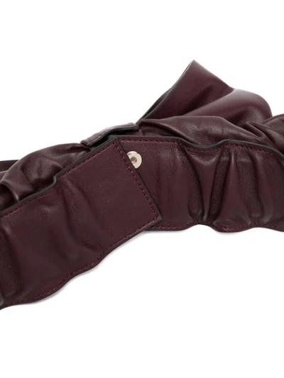 Redv Oversize Bow Leather Belt In Red