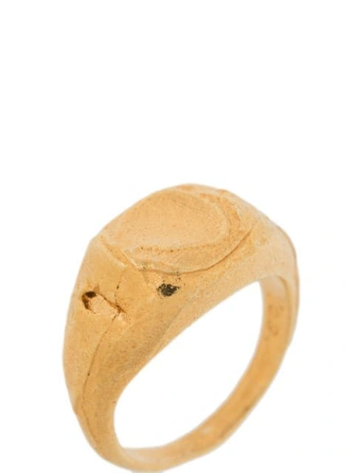 Shop Alighieri Textured Effect Ring In Gold