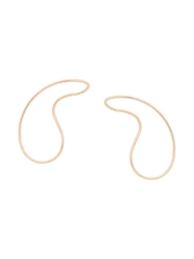 Shop Annika Inez Endless Curve Earrings In Gold