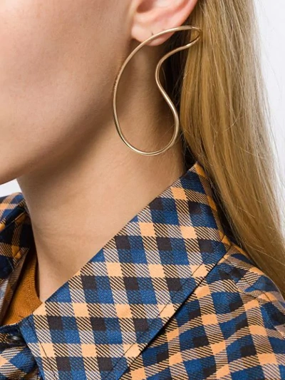 Shop Annika Inez Endless Curve Earrings In Gold