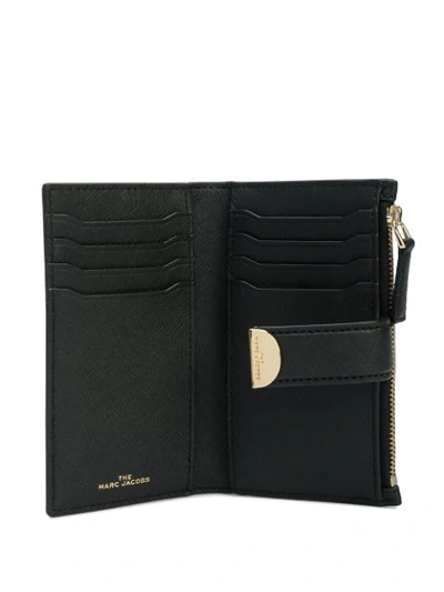 Shop Marc Jacobs Medium Half Moon Wallet In Black
