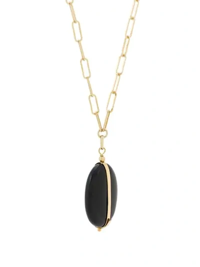 Shop Isabel Marant Stone Pendant Necklace In Gold