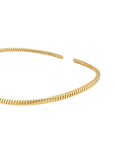 Shop Marina B 18kt Yellow Gold Trisolina Pavé Diamond Collar Necklace In 18k Yellow Gold