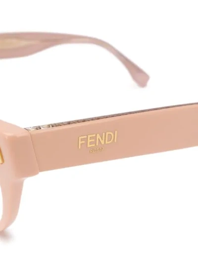 Shop Fendi Clear Cat-eye Glasses In Pink