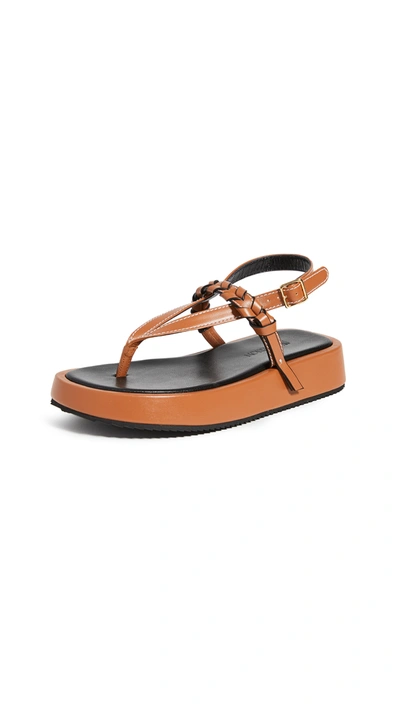 Shop Jw Anderson Flatform Sandals In Rust/copper