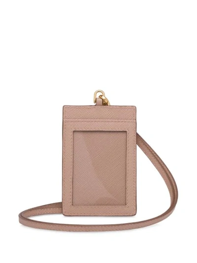 Shop Prada Logo Plaque Mini Bag In Neutrals