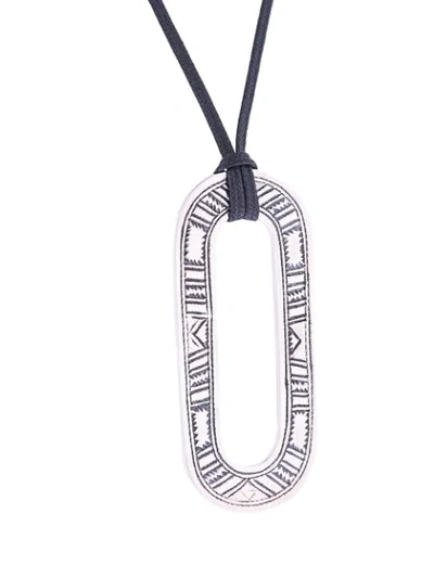 Pre-owned Hermes  Touareg Necklace In Silver