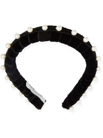 Shop Jennifer Behr Embellished Headband In Black