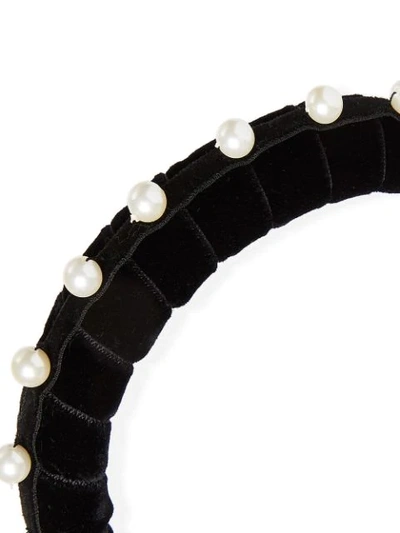 Shop Jennifer Behr Embellished Headband In Black