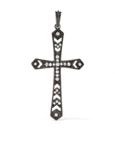 Shop De Jaegher Seventh Heaven Cross Pendant In Silver
