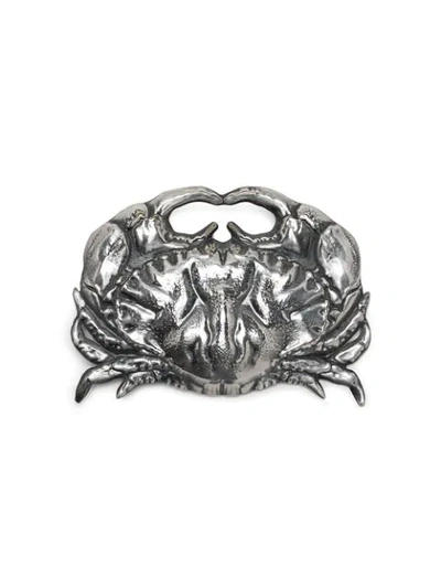 Shop Atu Body Couture X La Vie En Doré Crab Brooch In Silver