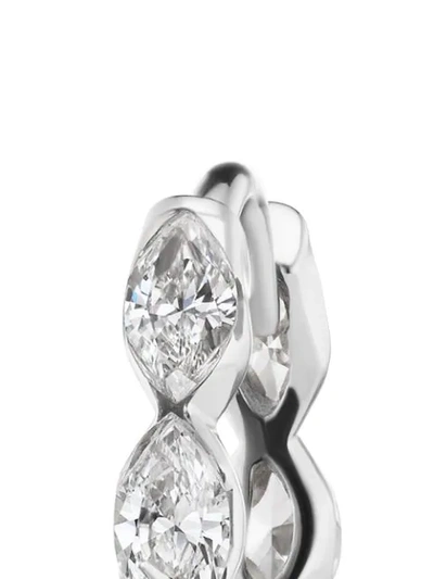 Shop Maria Tash 6.5mm 18kt White Gold Marquise Diamond Eternity Earring In Silver