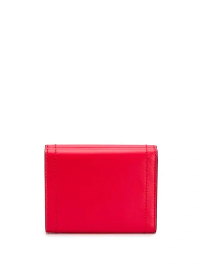 Shop Moschino Logo Plaque Cardholder In Red