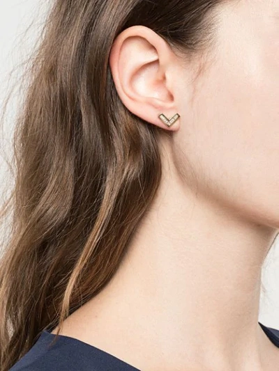 Shop Azlee 24kt Yellow Gold Diamond Cosmic Stud Earrings