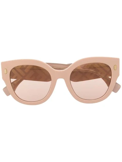 Shop Fendi Roma Oversized Sunglasses In Pink