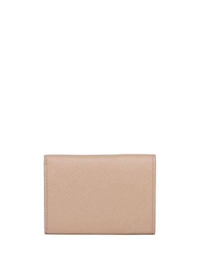 Shop Prada Saffiano Envelope Wallet In Pink