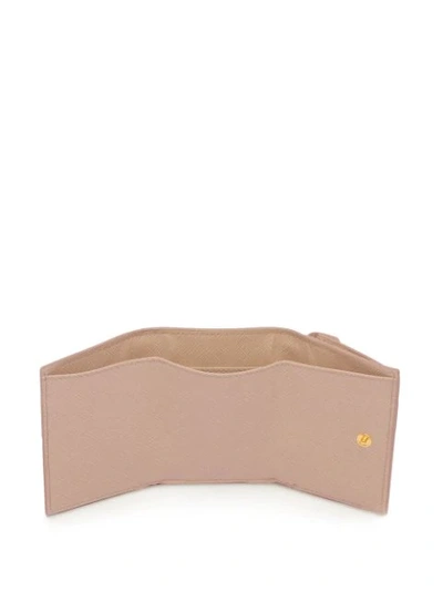 Shop Prada Saffiano Envelope Wallet In Pink