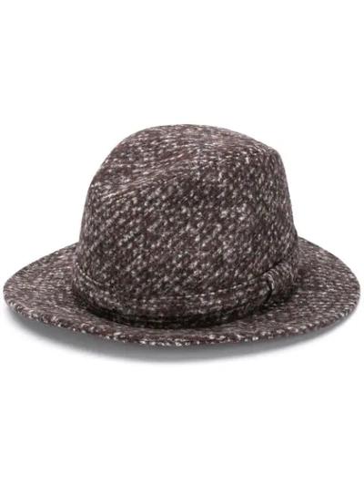 Shop Dolce & Gabbana Wool-blend Fedora In Brown