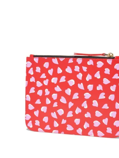 Shop Marc Jacobs The Snapshot Heart-print Wristlet In Red