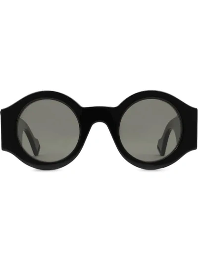 Shop Gucci 596040j0740 1010 Round-frame Sunglasses In Black