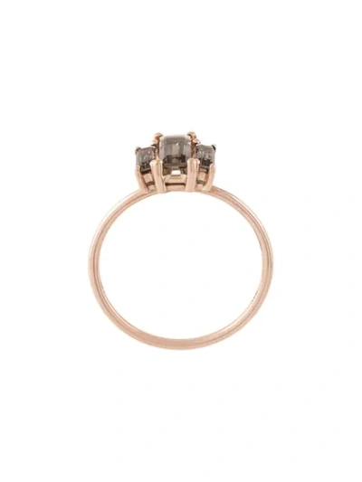 Shop Natalie Marie 9kt Rose Gold Elara Smokey Quartz Ring